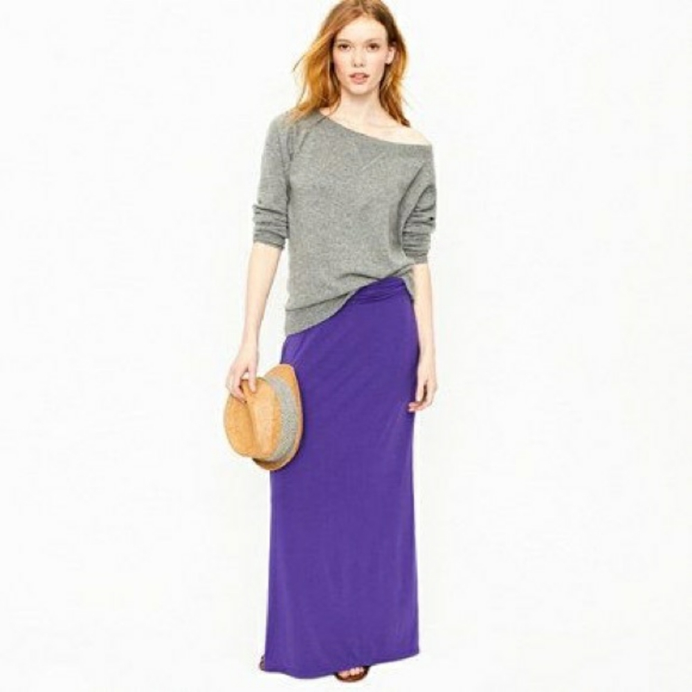 Jersey Maxi Skirt in Tuscan Grape